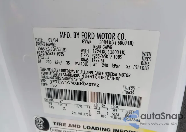 1FTEW1CMXEKD40762: 42400704