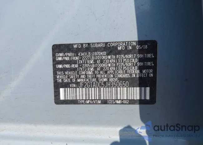 JF2GTADC5JH350650: 42402002