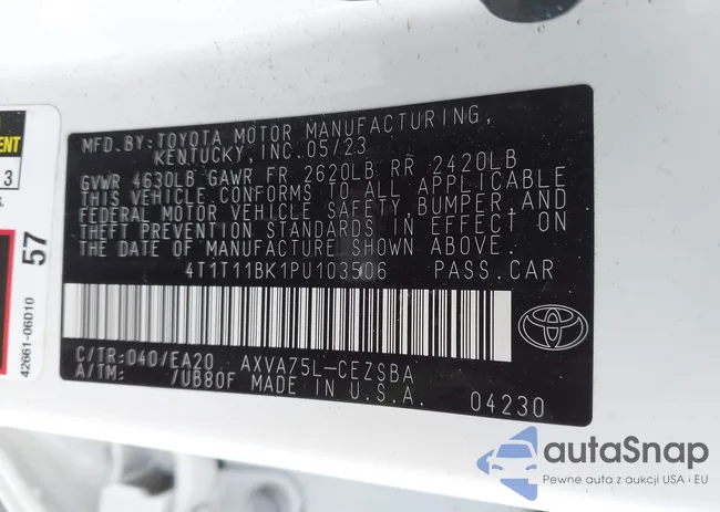 4T1T11BK1PU103506: 42402154