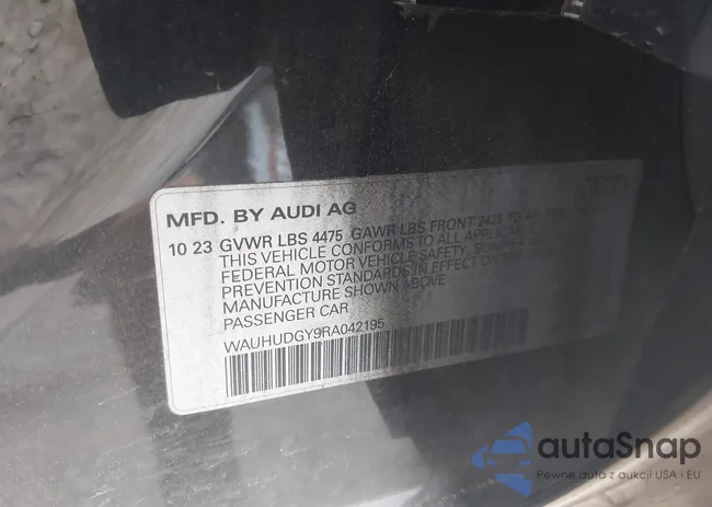 WAUHUDGY9RA042195: 42401469