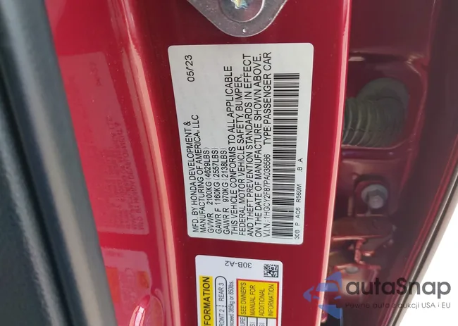 1HGCY2F87PA038586: 42401843