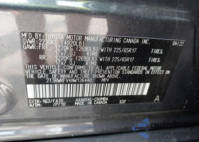 2T3RWRFV4NW136440: 42402885