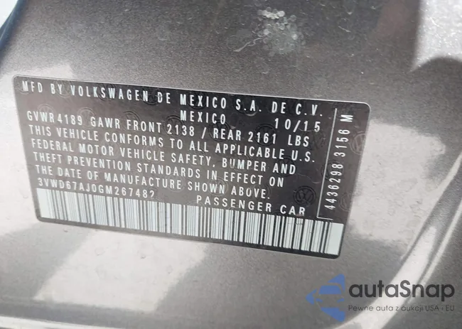 3VWD67AJ0GM267482: 42402938