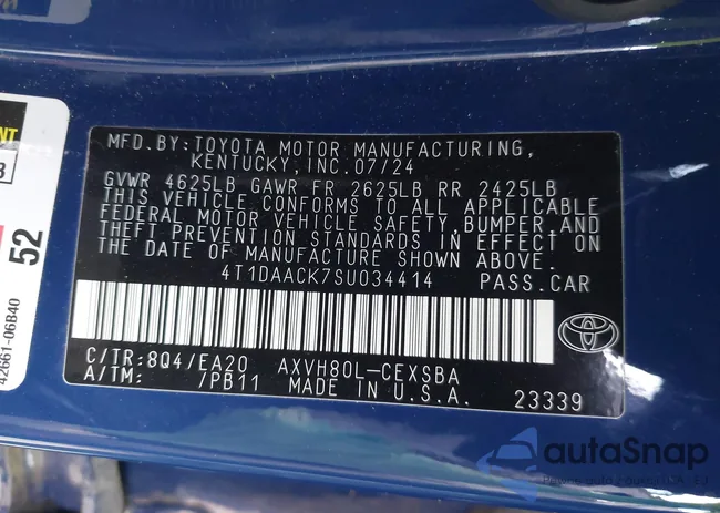 4T1DAACK7SU034414: 42402941