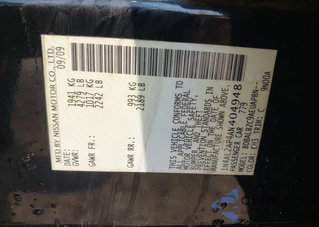 1N4AL2AP4AN404948: 42403054