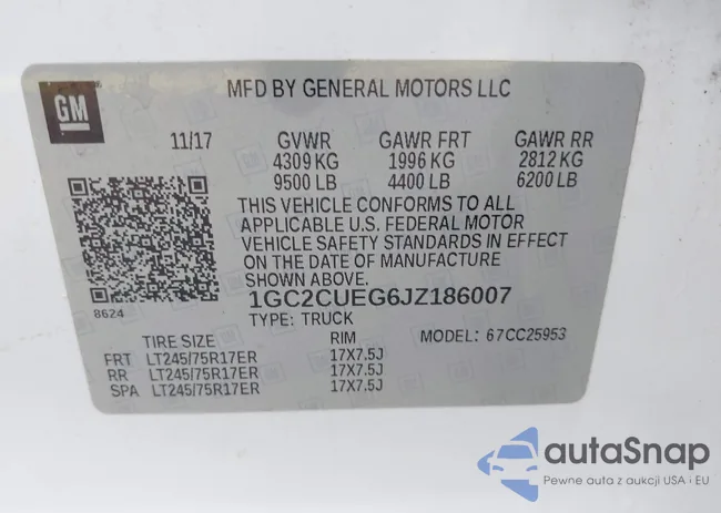 1GC2CUEG6JZ186007: 42403135