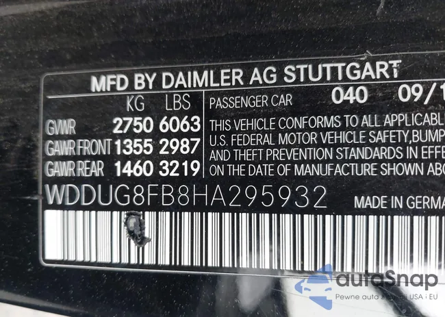 WDDUG8FB8HA295932: 42403169