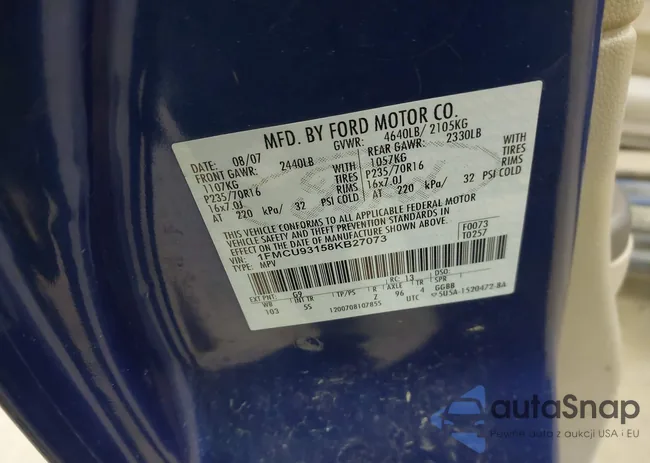 1FMCU93158KB27073: 42403247