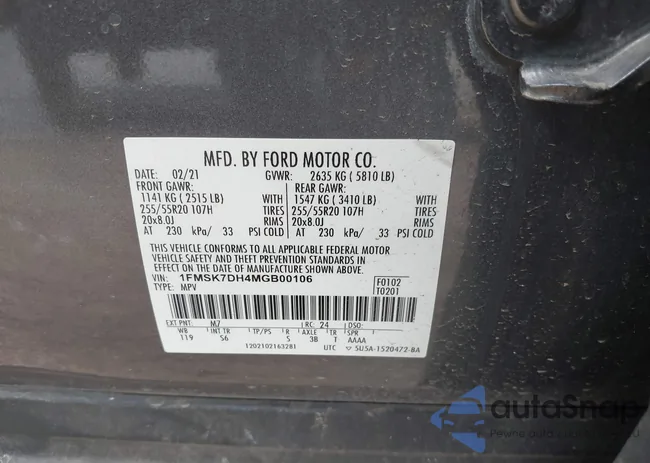 1FMSK7DH4MGB00106: 42403250