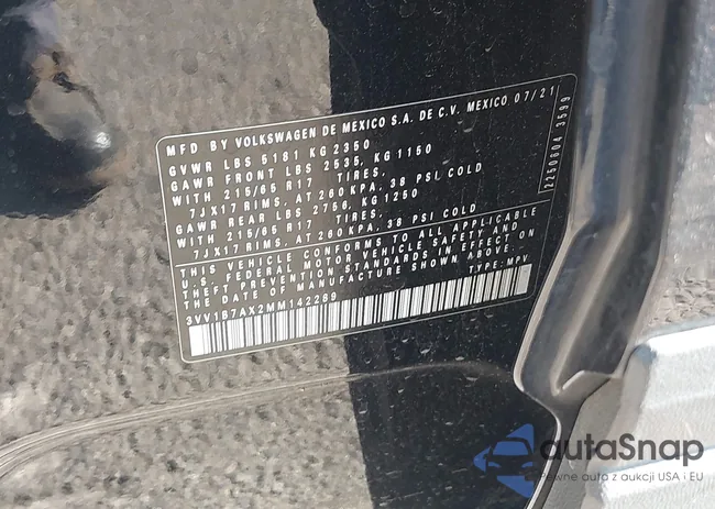 3VV1B7AX2MM142289: 42403346