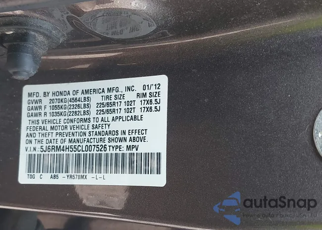 5J6RM4H55CL007526: 42403362