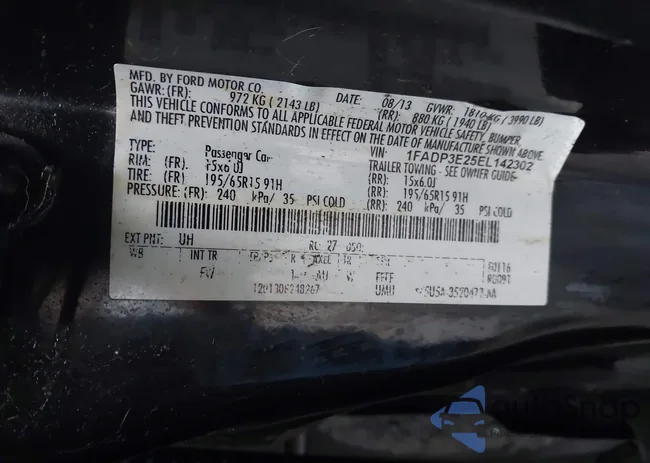 1FADP3E25EL142302: 42403375