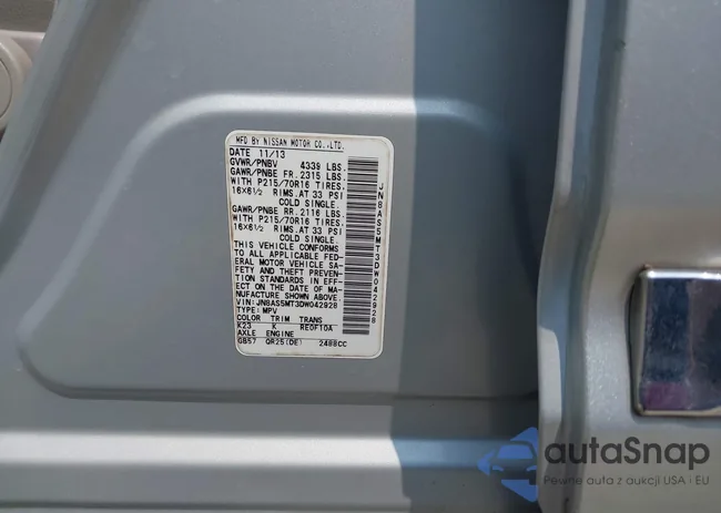 JN8AS5MT3DW042928: 42402677