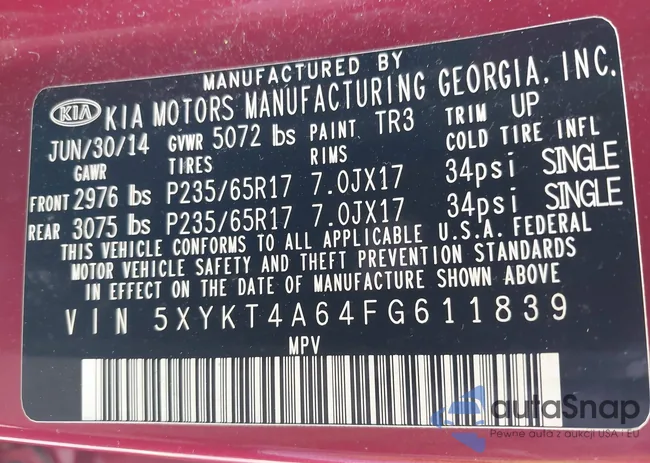 5XYKT4A64FG611839: 42402783