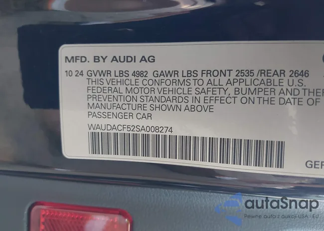 WAUDACF52SA008274: 42404007