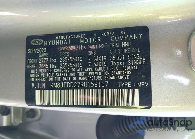 KM8JFDD27RU159167: 42404093