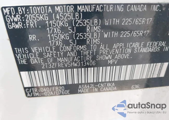 2T3ZFREV5HW313406: 42404302