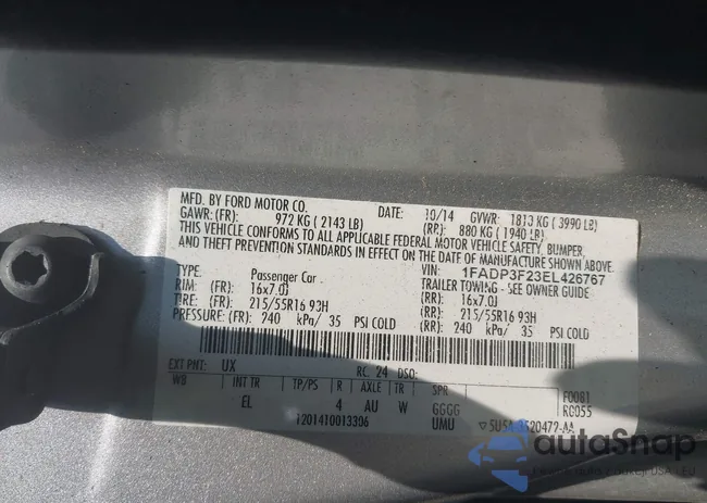 1FADP3F23EL426767: 42403546