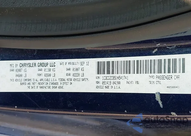 1C3CDZCB5DN541741: 42403586