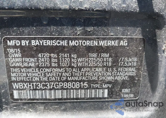 WBXHT3C37GP880815: 42404972