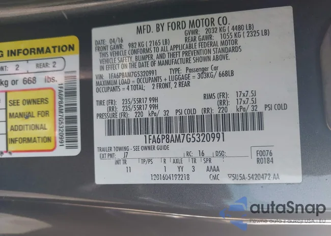 1FA6P8AM7G5320991: 42405138