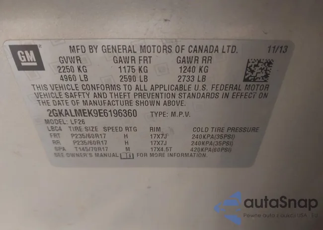 2GKALMEK9E6196360: 42405230