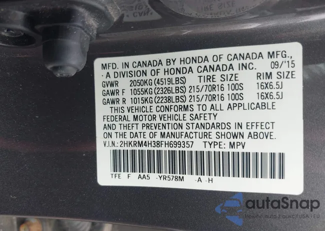 2HKRM4H38FH699357: 42405235