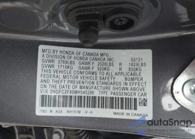 2HGFC2F89MH545286: 42405306