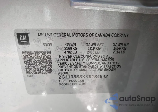 2G1105S3XK9134542: 42405340