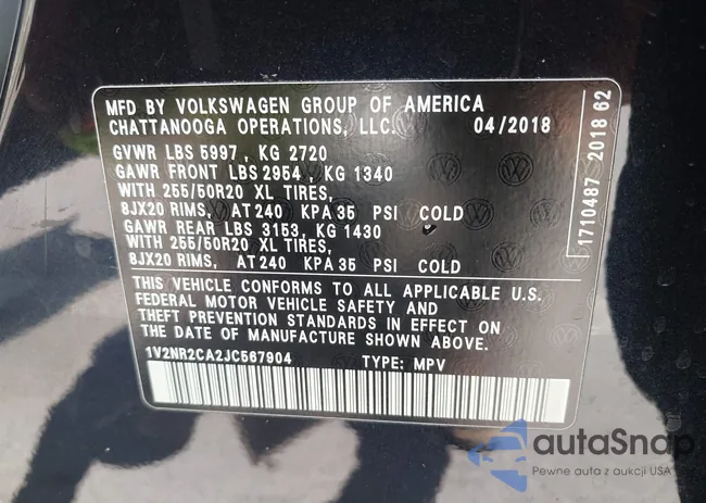 1V2NR2CA2JC567904: 42405371