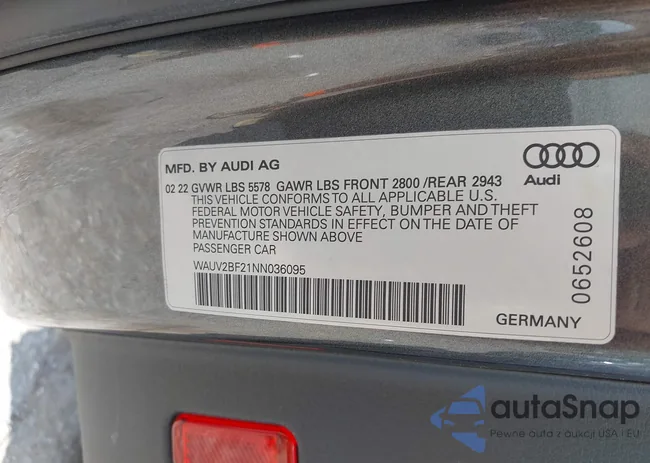 WAUV2BF21NN036095: 42406169