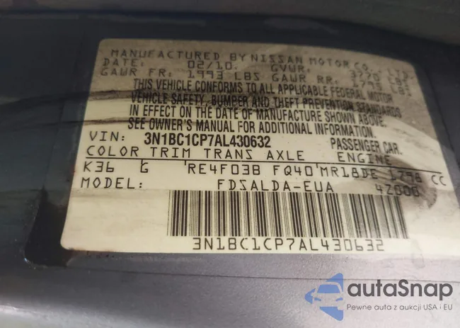 3N1BC1CP7AL430632: 42406220