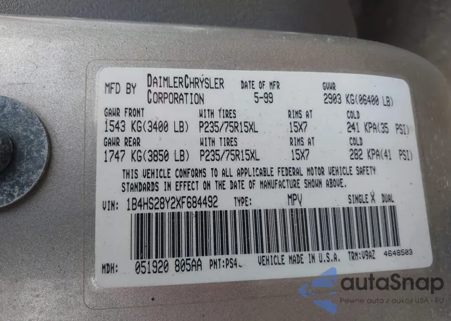 1B4HS28Y2XF684492: 42406259