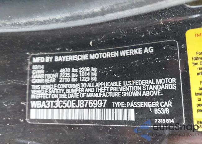 WBA3T3C50EJ876997: 42406299