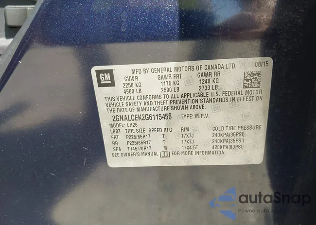 2GNALCEK2G6115456: 42406375