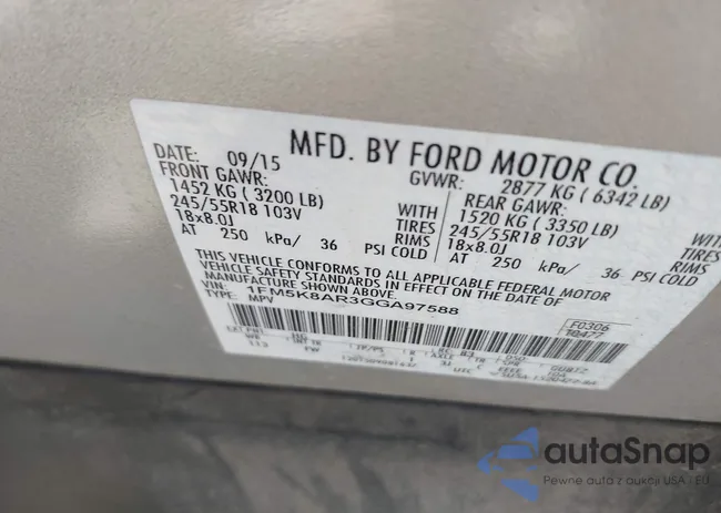 1FM5K8AR3GGA97588: 42405595