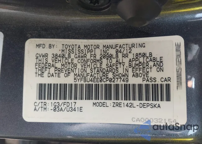 5YFBU4EE0CP027749: 42405606