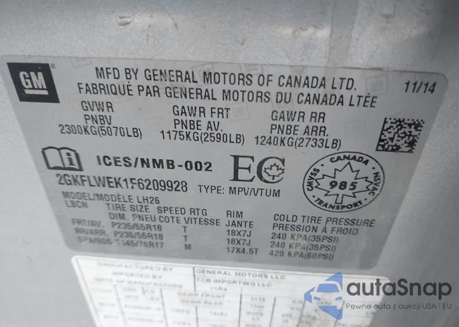 2GKFLWEK1F6209928: 42406923