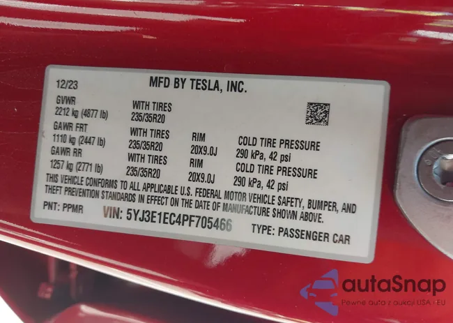 5YJ3E1EC4PF705466: 42406963