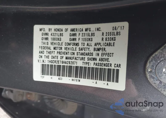 1HGCR2E78HA292671: 42407028