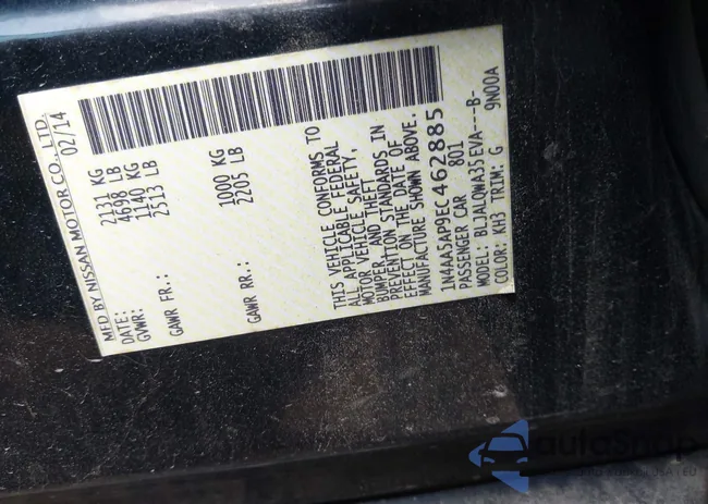 1N4AA5AP9EC462885: 42407434