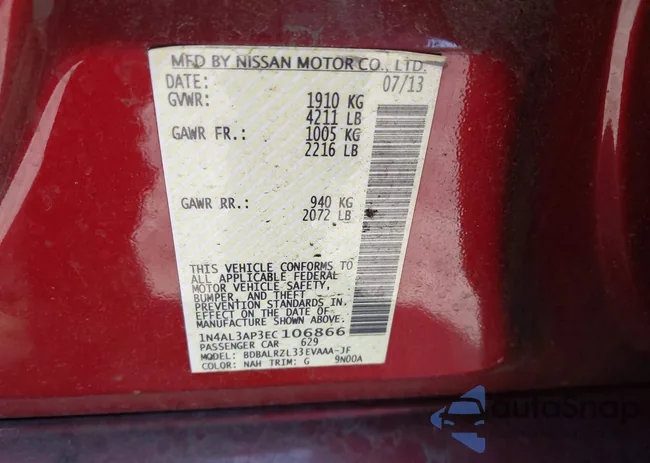 1N4AL3AP3EC106866: 42406476