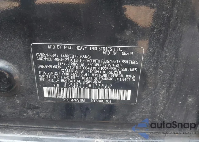 JF2SH6CC0AH722552: 42406643