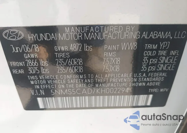 5NMS5CAD7KH002294: 42406721