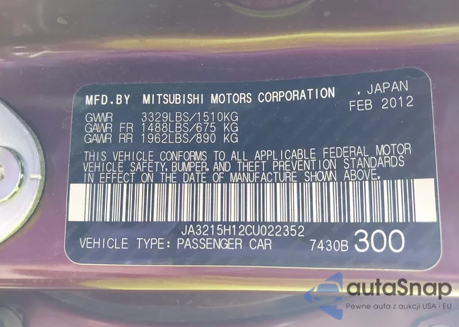 JA3215H12CU022352: 42408097