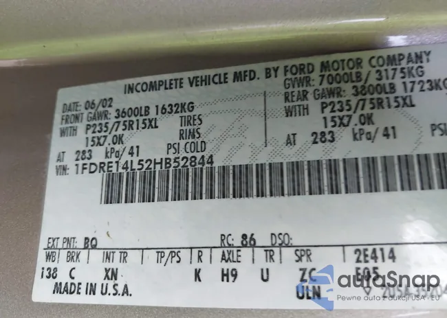 1FDRE14L52HB52844: 42408425