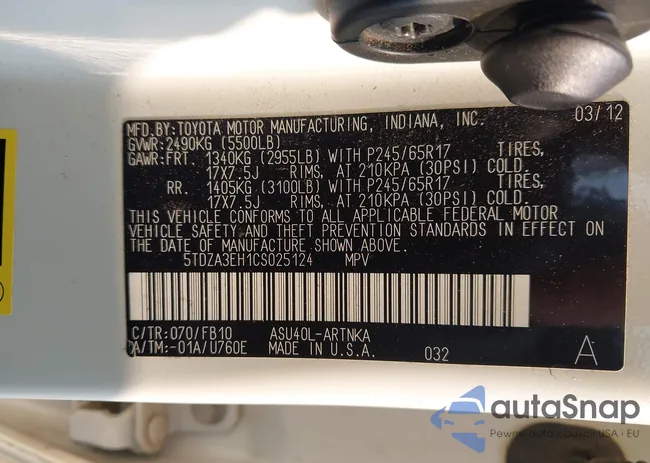 5TDZA3EH1CS025124: 42407562