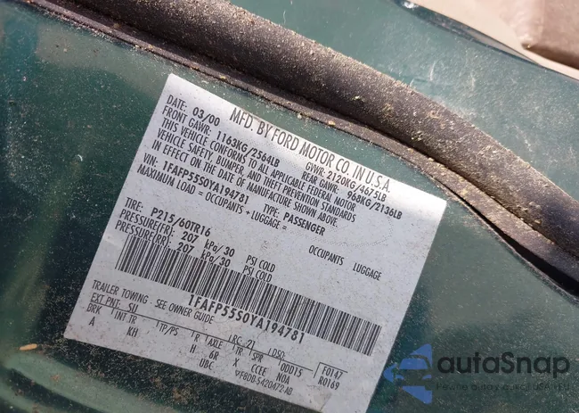 1FAFP55SOYA194781: 42407594