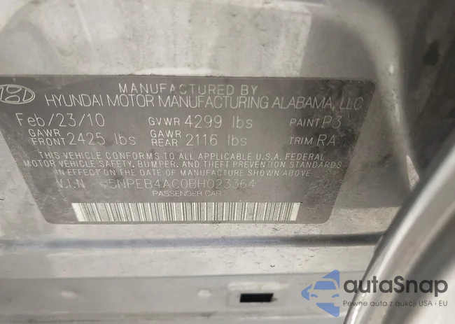 5NPEB4AC0BH023364: 42407645