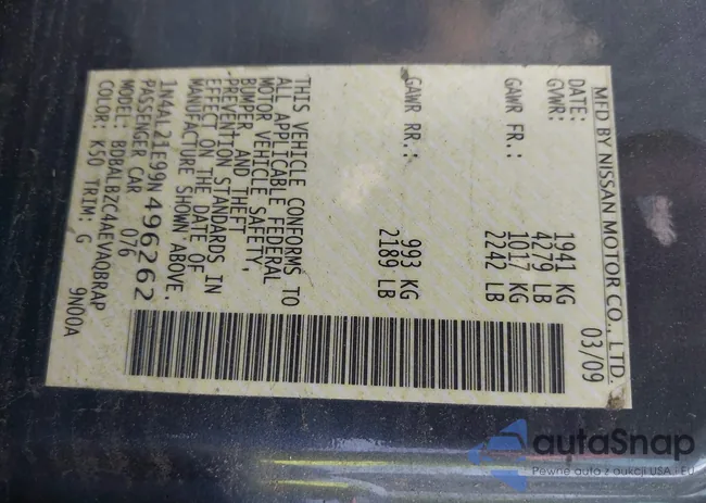 1N4AL21E99N496262: 42408868